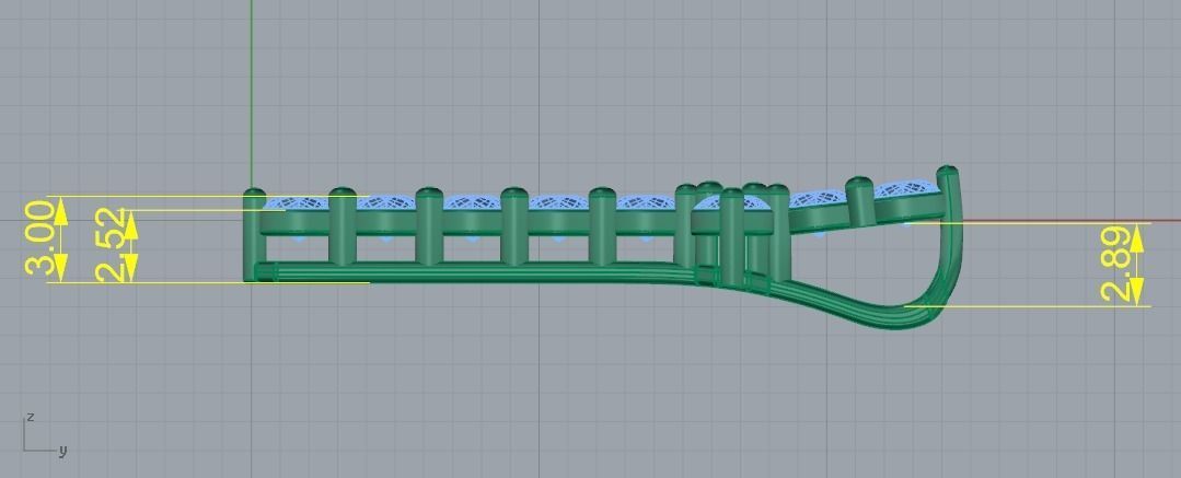 Pendant cross 25mm Model 2255 3D print model_8