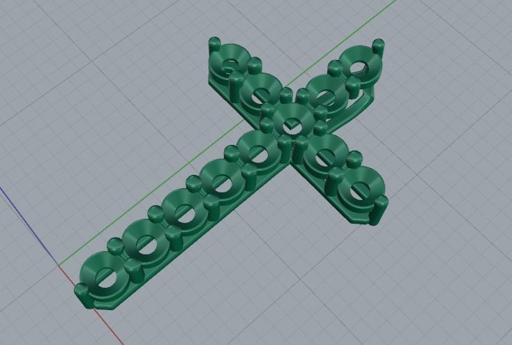 Pendant cross 25mm Model 2255 3D print model_3