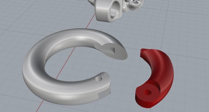 Skull bracelet Model 2271 3D print model_3