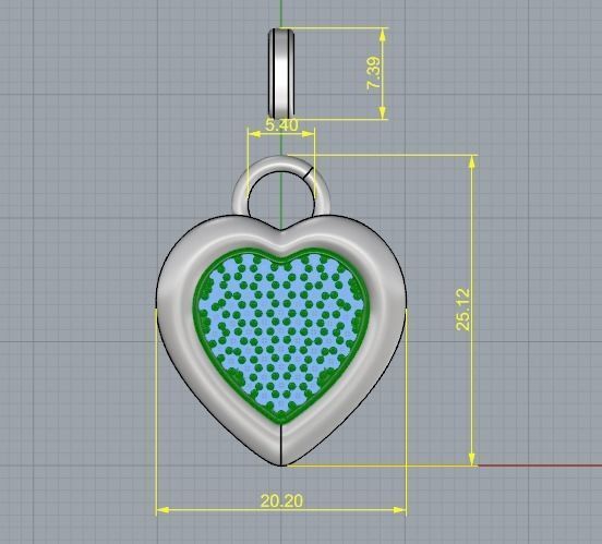 Heart pendant Model 2267 3D print model_5
