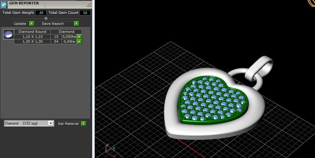Heart pendant Model 2267 3D print model_8