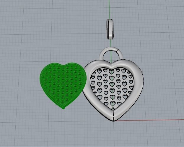 Heart pendant Model 2267 3D print model_3