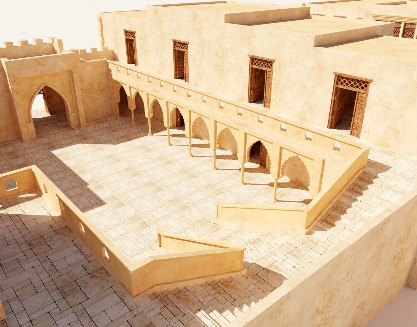 ancient desert building 3D model_9