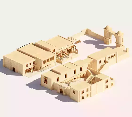 ancient desert building 3D model