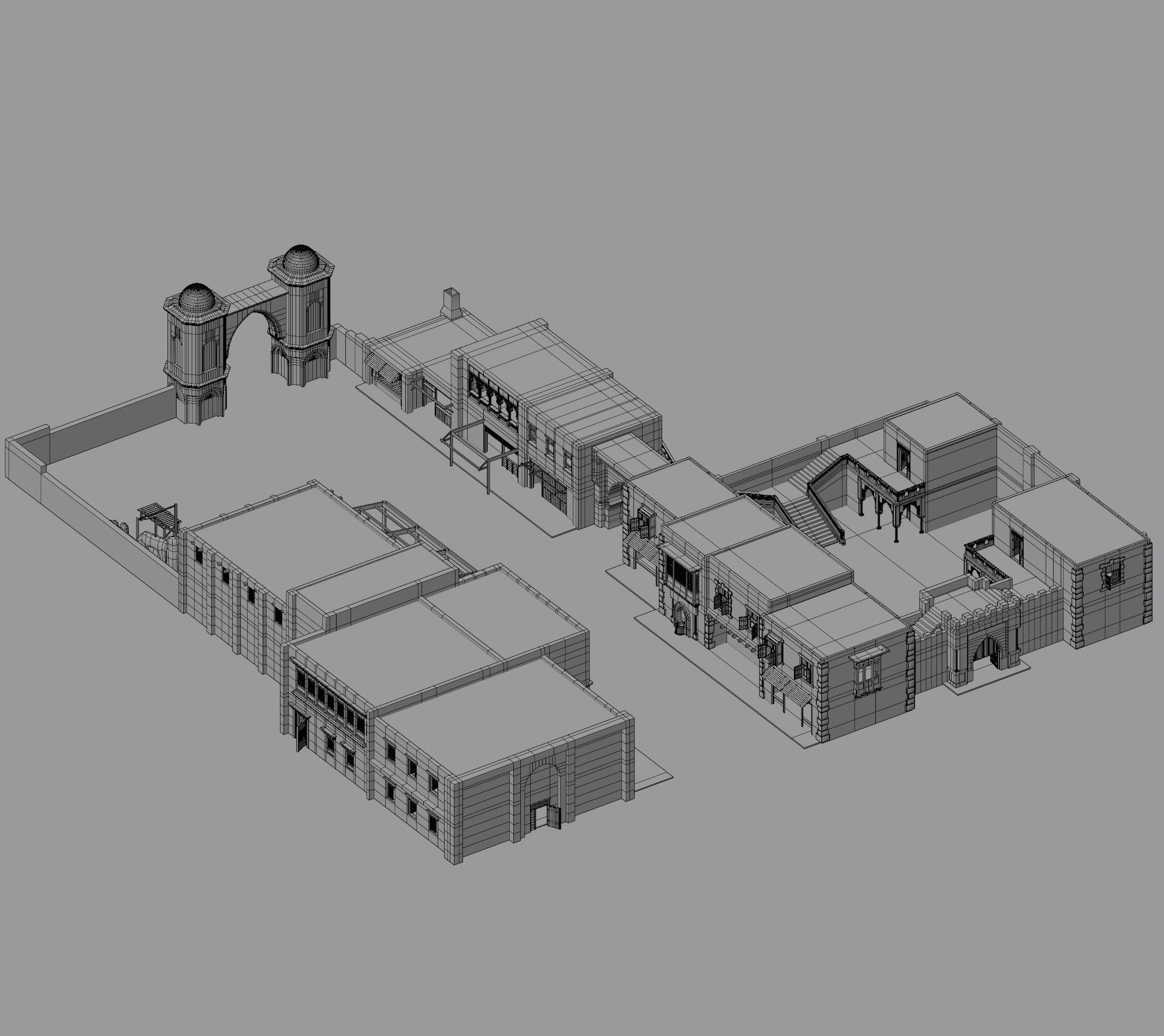 ancient desert building 3D model_20