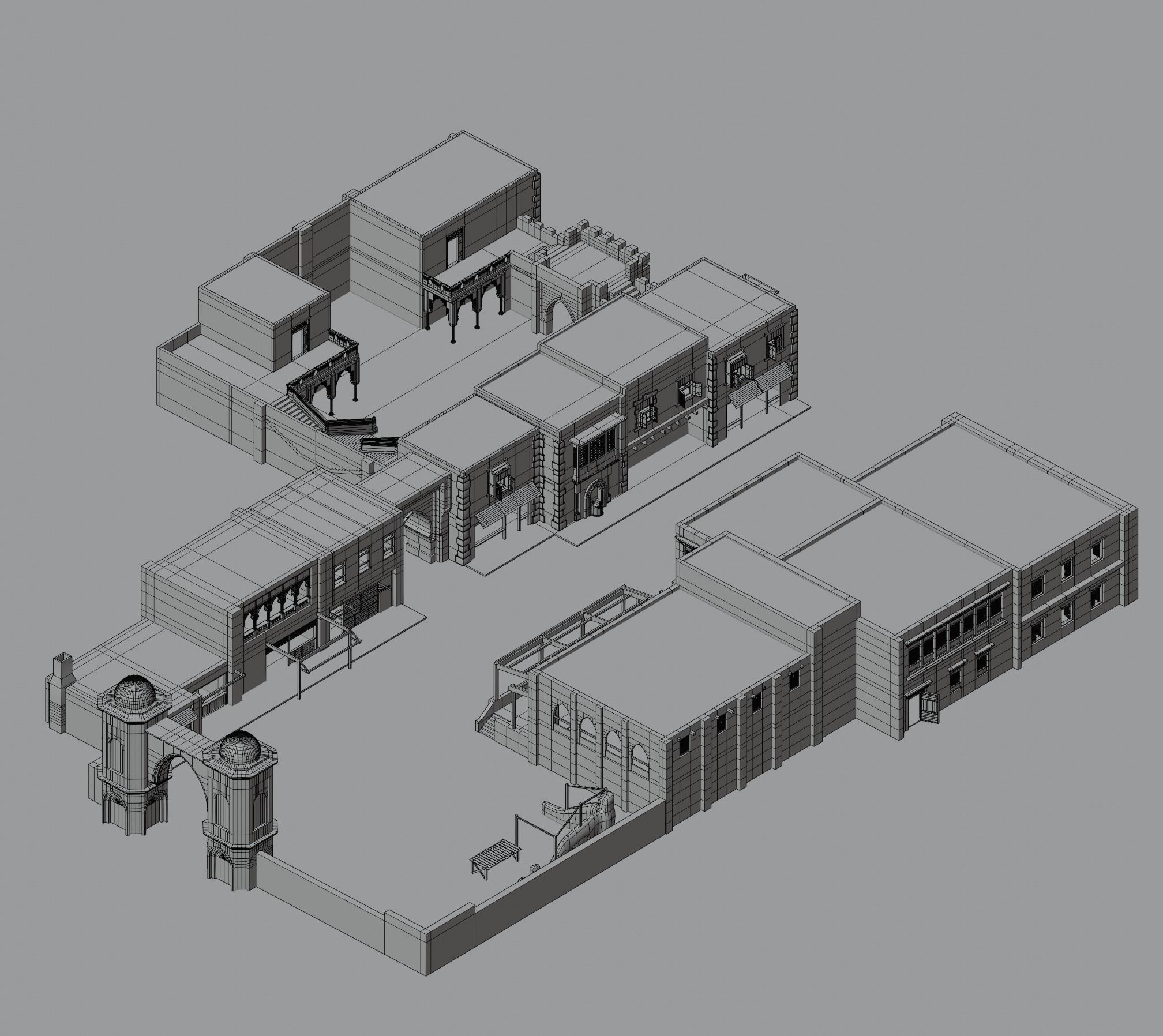 ancient desert building 3D model_19