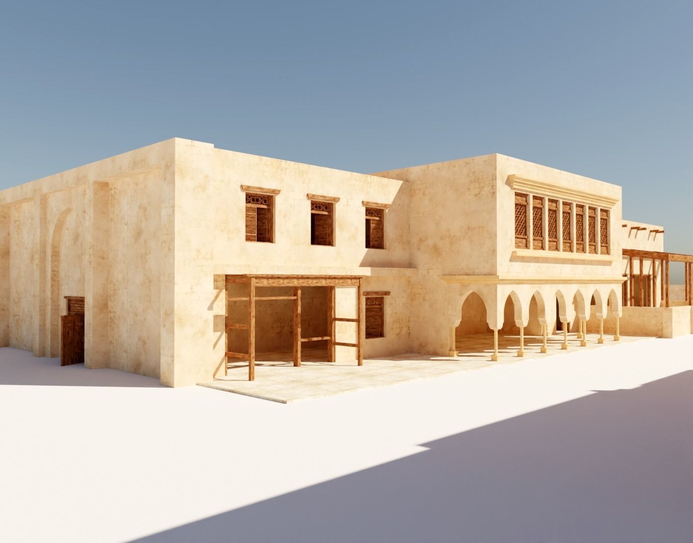 ancient desert building 3D model_7