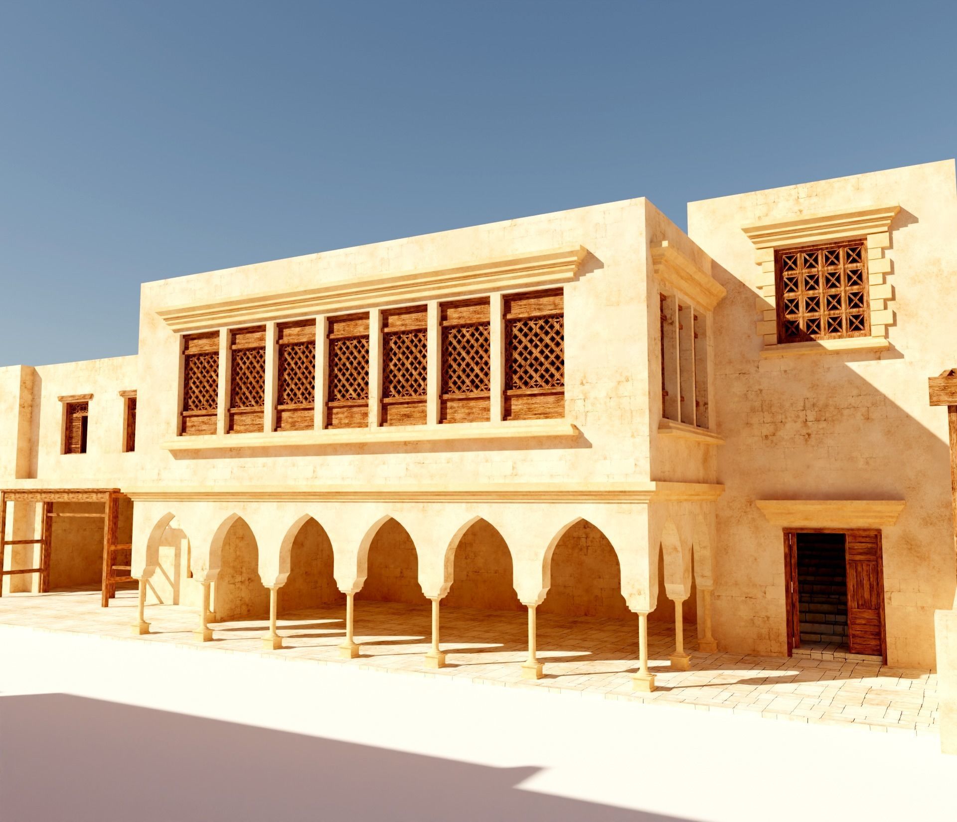 ancient desert building 3D model_5