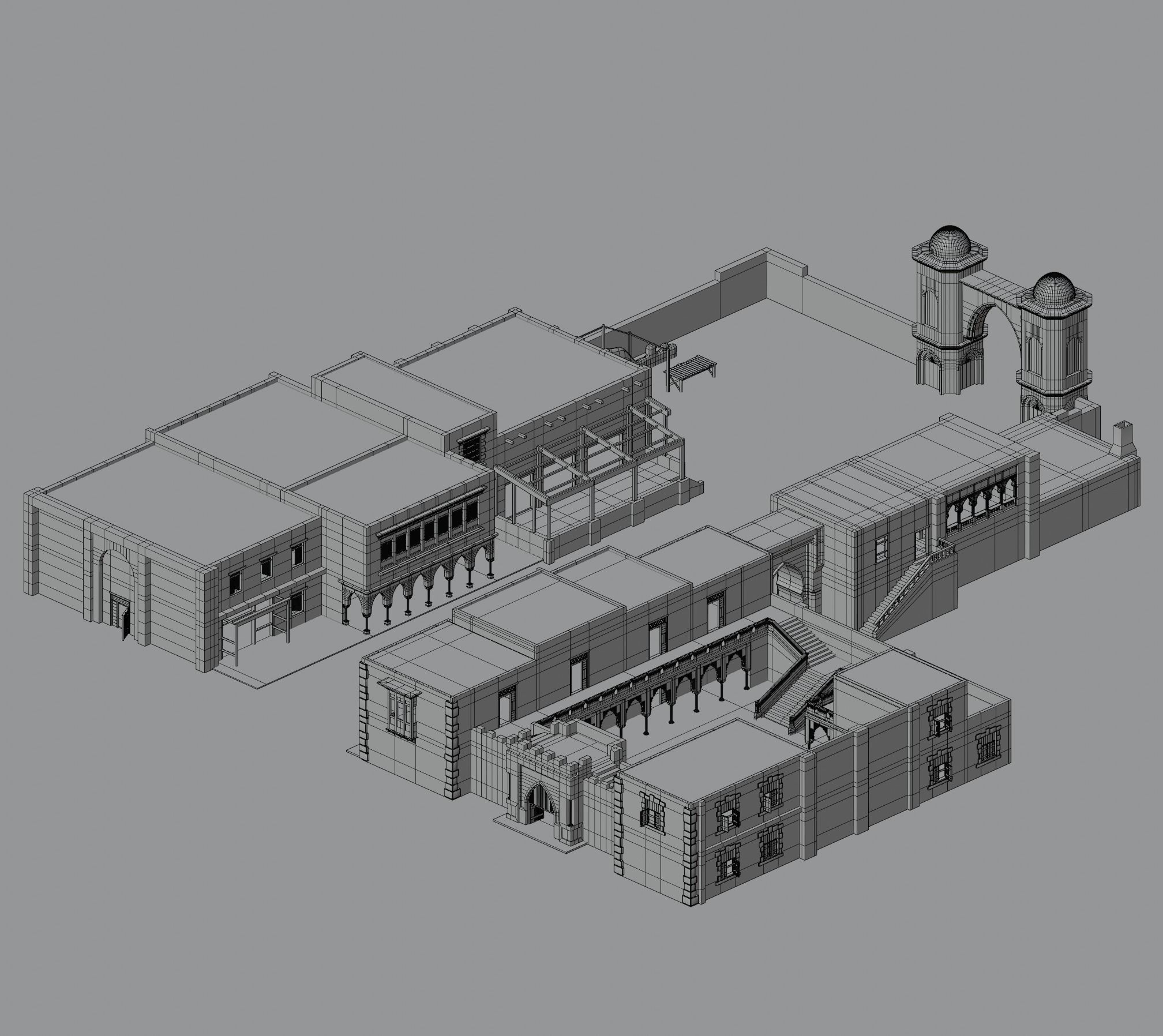 ancient desert building 3D model_17