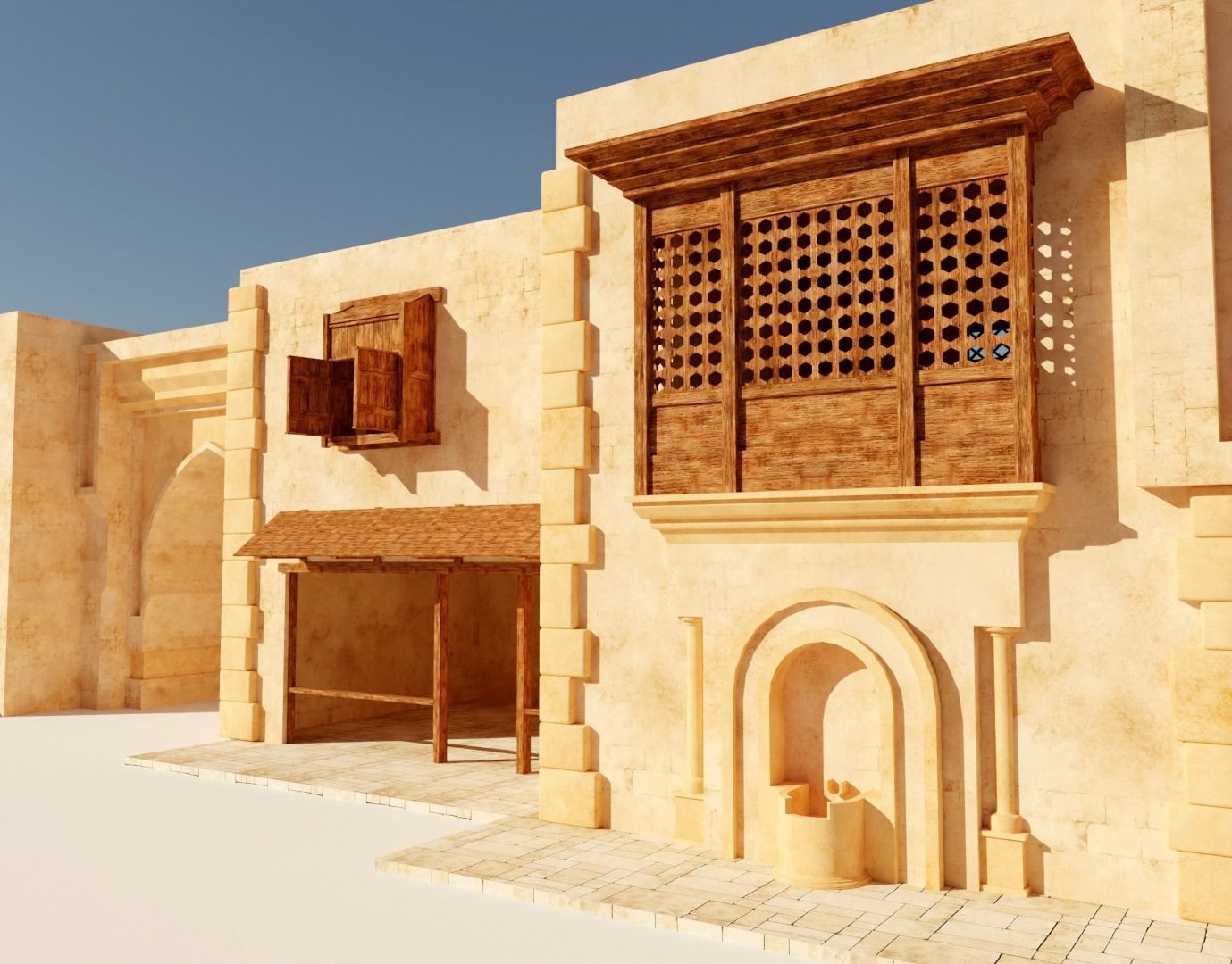 ancient desert building 3D model_12