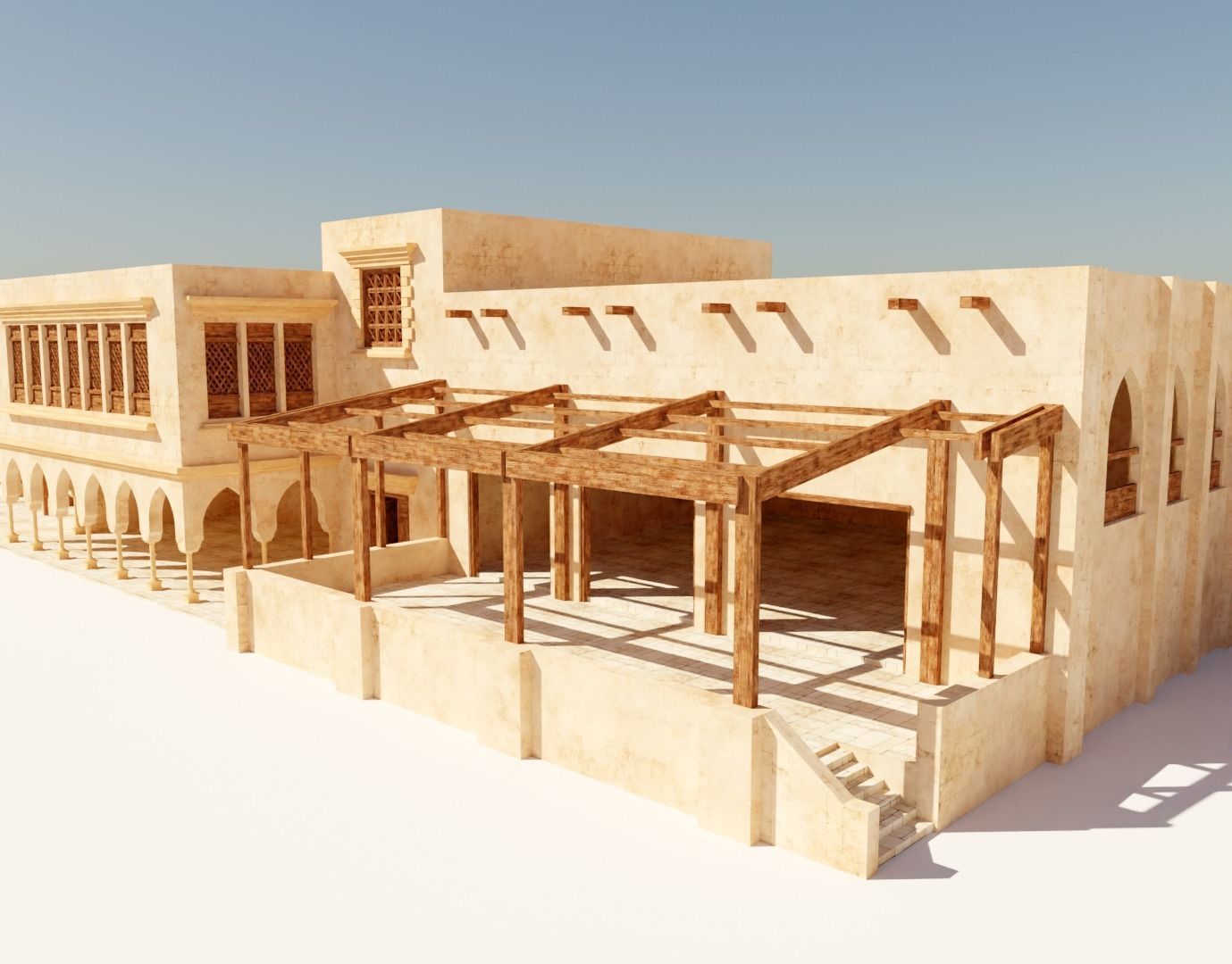 ancient desert building 3D model_10