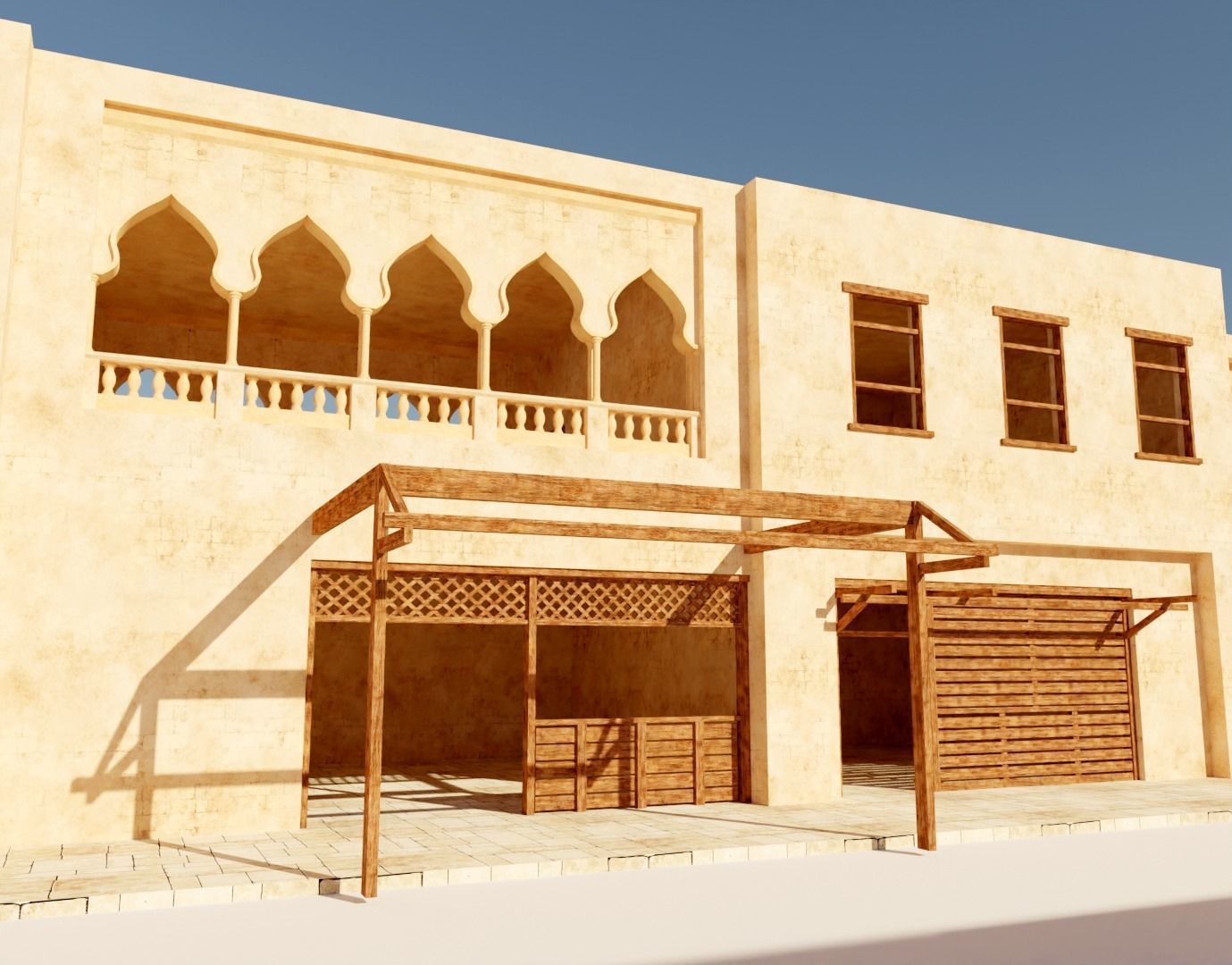 ancient desert building 3D model_11