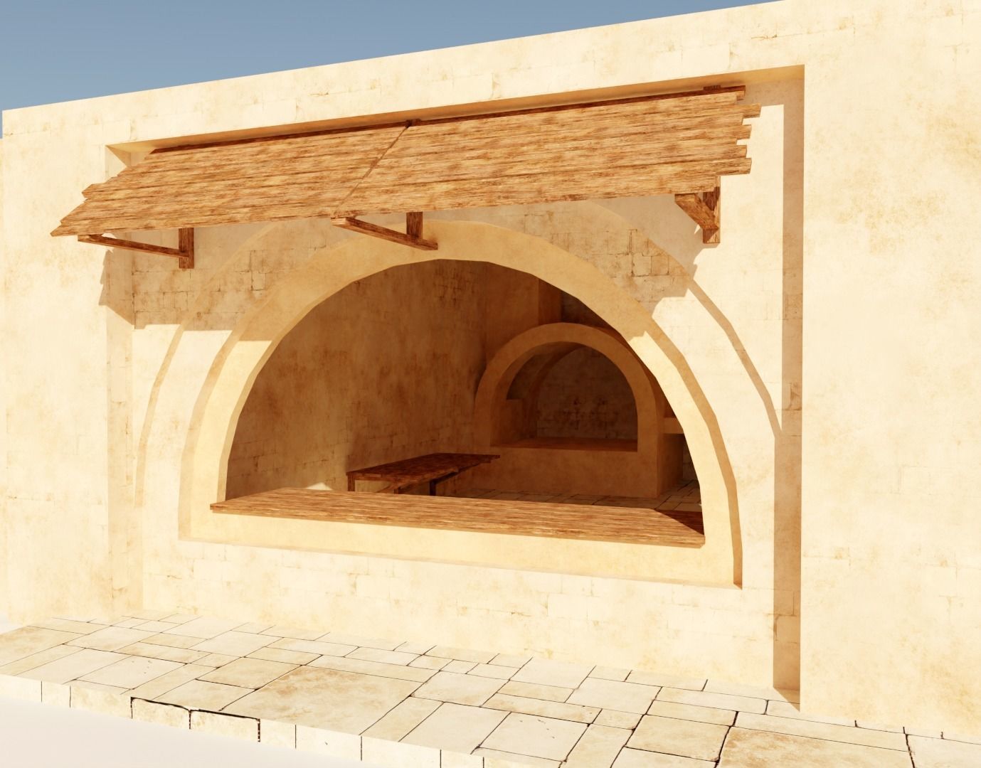 ancient desert building 3D model_14