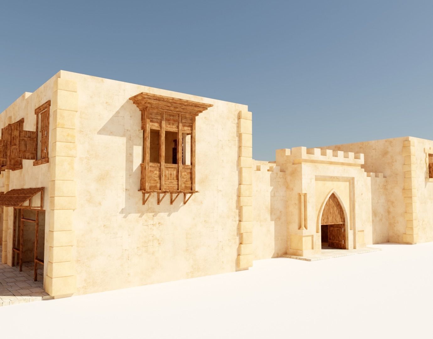 ancient desert building 3D model_13