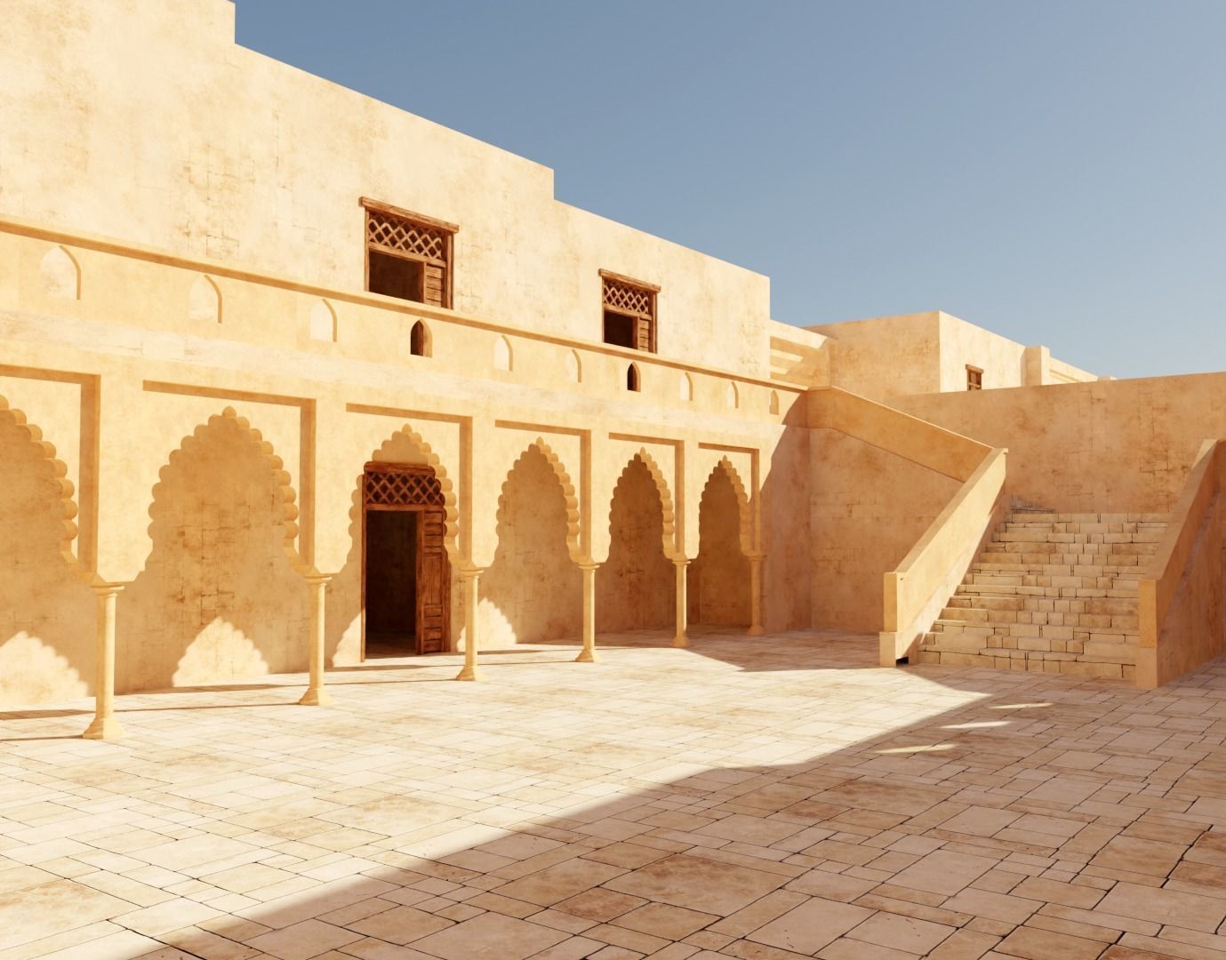 ancient desert building 3D model_8