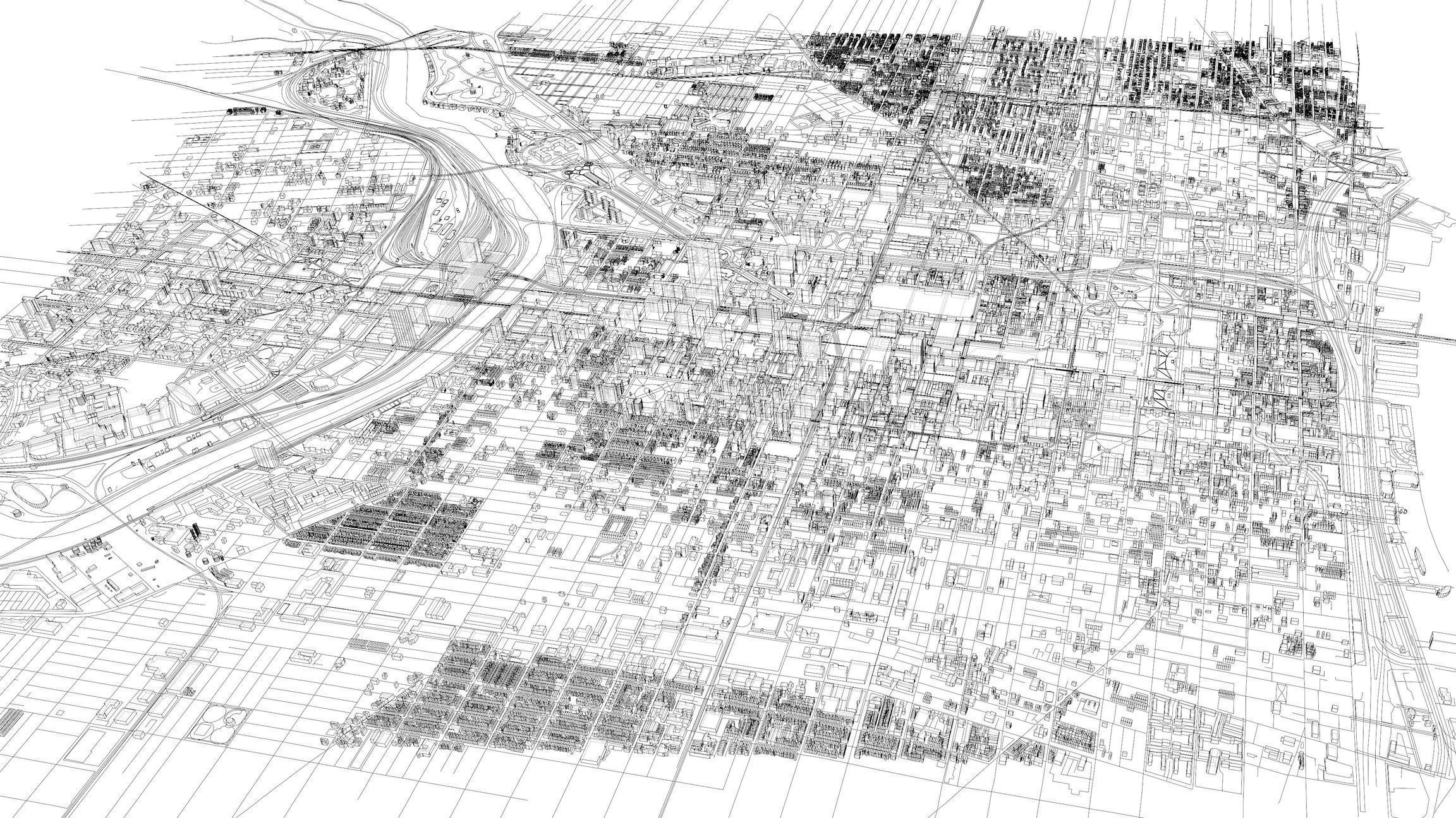 Philadelphia USA - Mass buildings 3D model_7