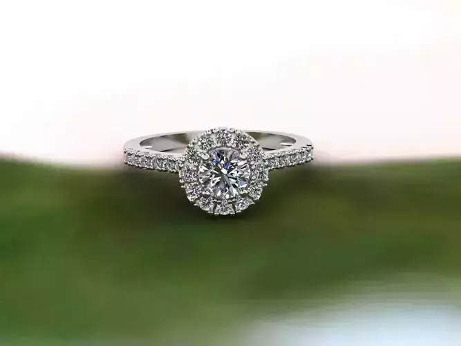 Solitaire Ring design With Diamonds and Gemstone 3D print model 3D print model Solitaire Ring design With Diamonds and Gemstone 3D print model 3D print model