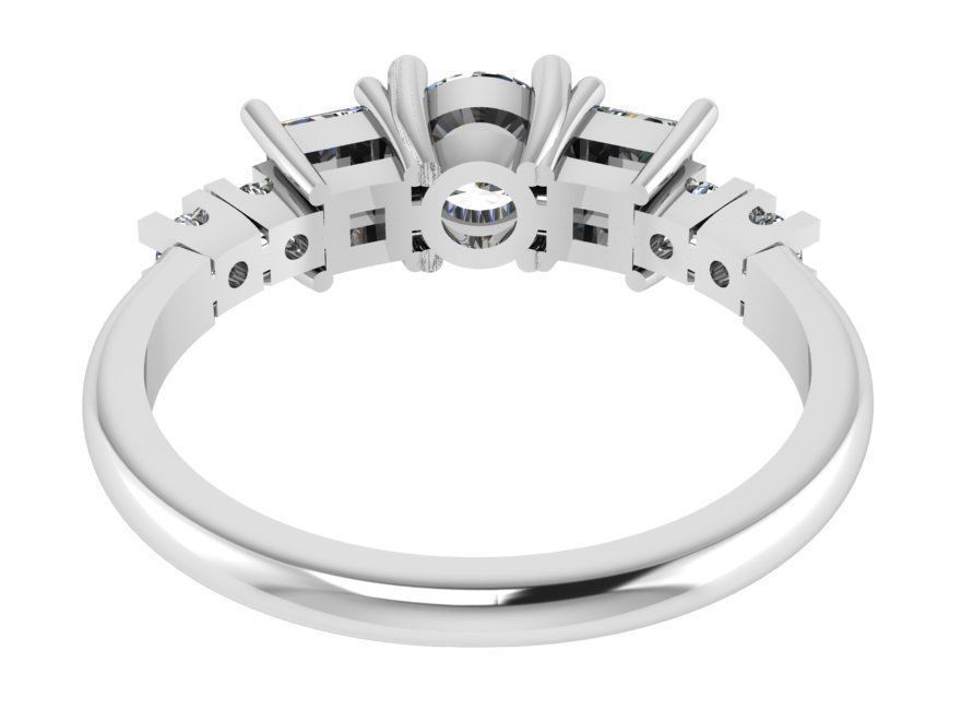 Fine 7-Stone diamond ring 3045 3D print model 3D print model_3