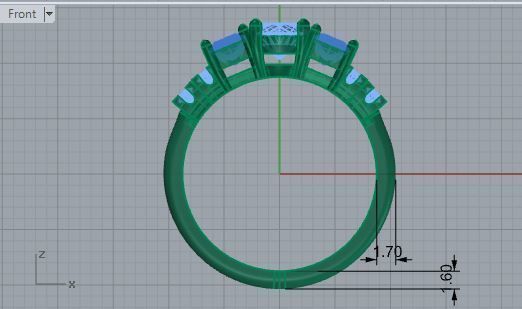 Fine 7-Stone diamond ring 3045 3D print model 3D print model_5