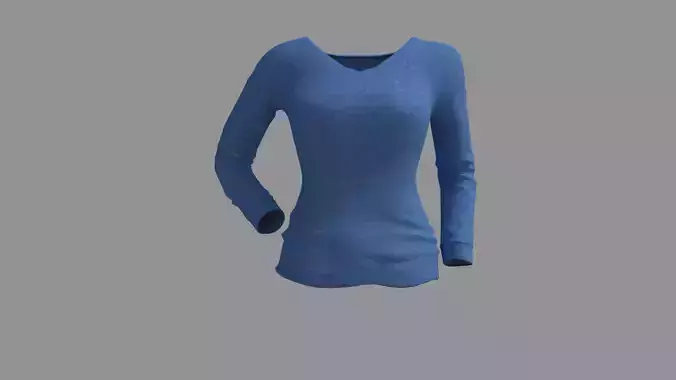 Women Long Sleeve V Neck T-Shirt