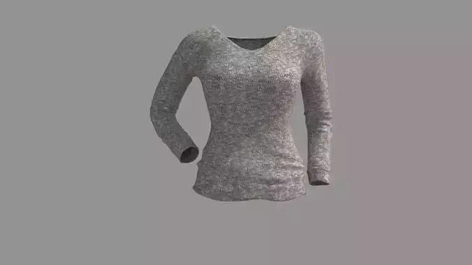 Women Long Sleeve V Neck T-Shirt