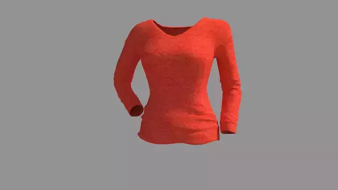 Women Long Sleeve V Neck T-Shirt