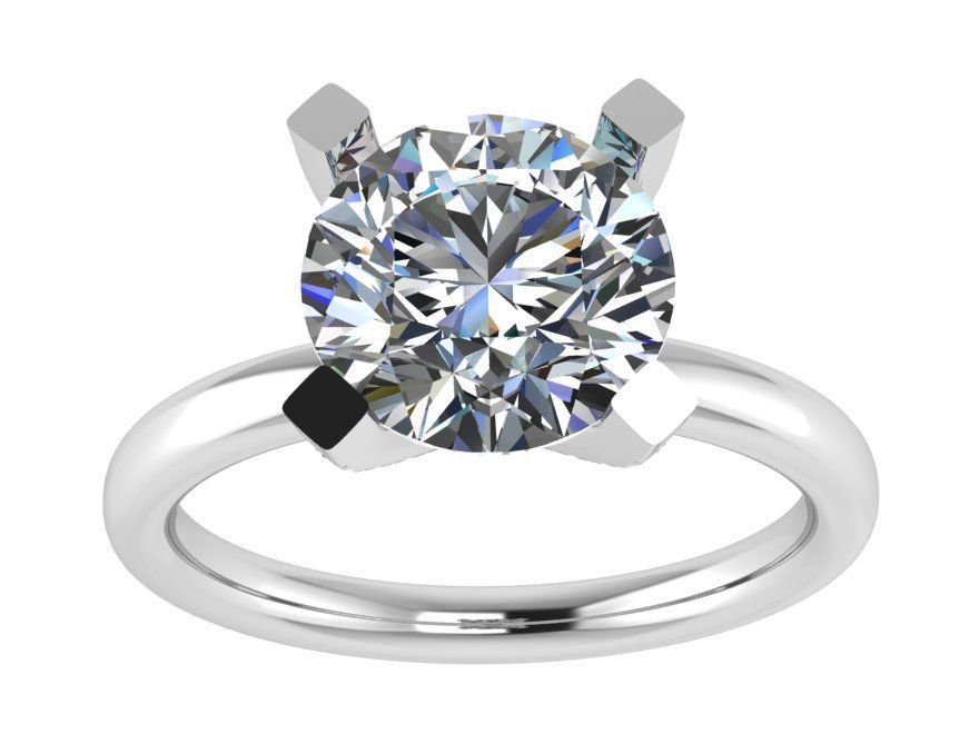 Bright stone diamond ring 3049 3D print model 3D print model_2
