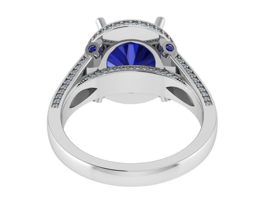 Oval Cut Diamond Ring 3050 3D print model 3D print model_3