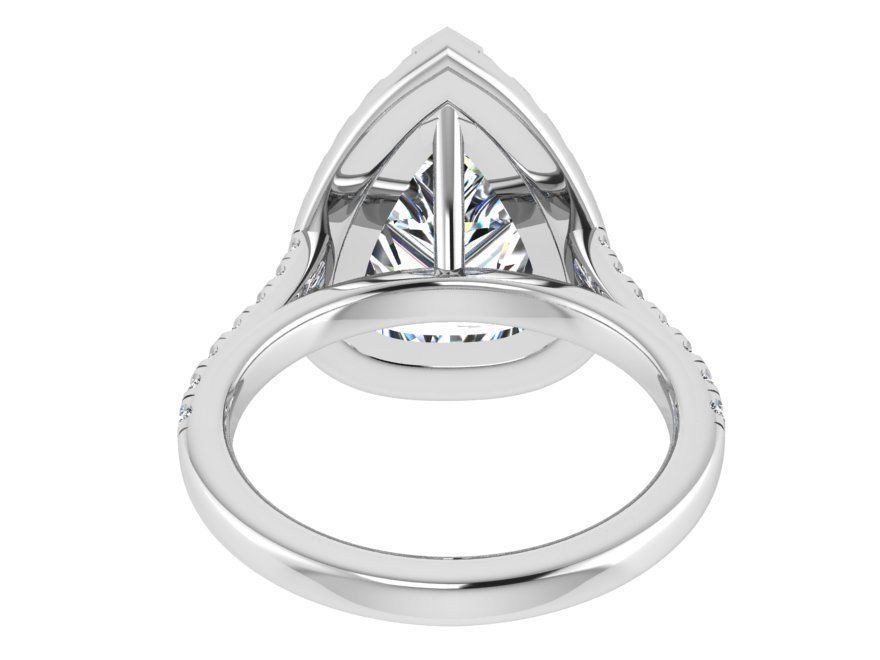 Tear diamond ring 3054 3D print model 3D print model_3