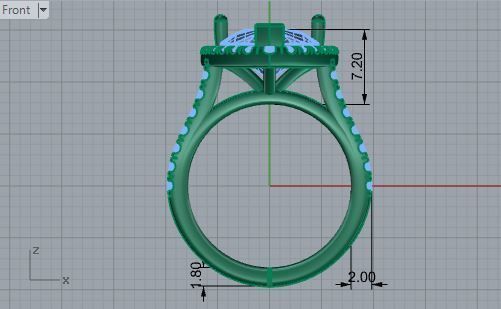 Tear diamond ring 3054 3D print model 3D print model_5