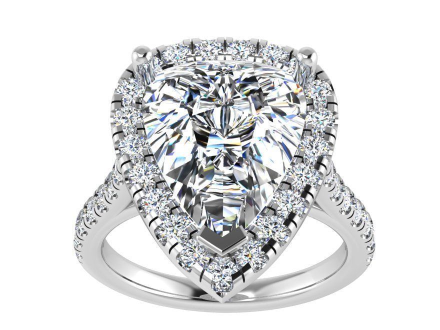 Tear diamond ring 3054 3D print model 3D print model_2