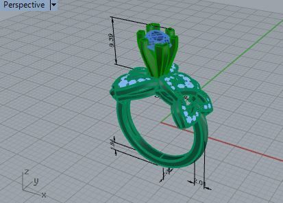 Round Cut Floral Ring 3060 3D print model 3D print model_7