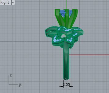 Round Cut Floral Ring 3060 3D print model 3D print model_6