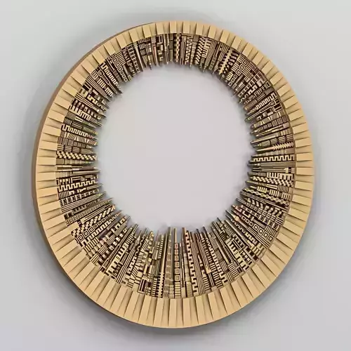 Carved decor central 040 Urban City 3D model