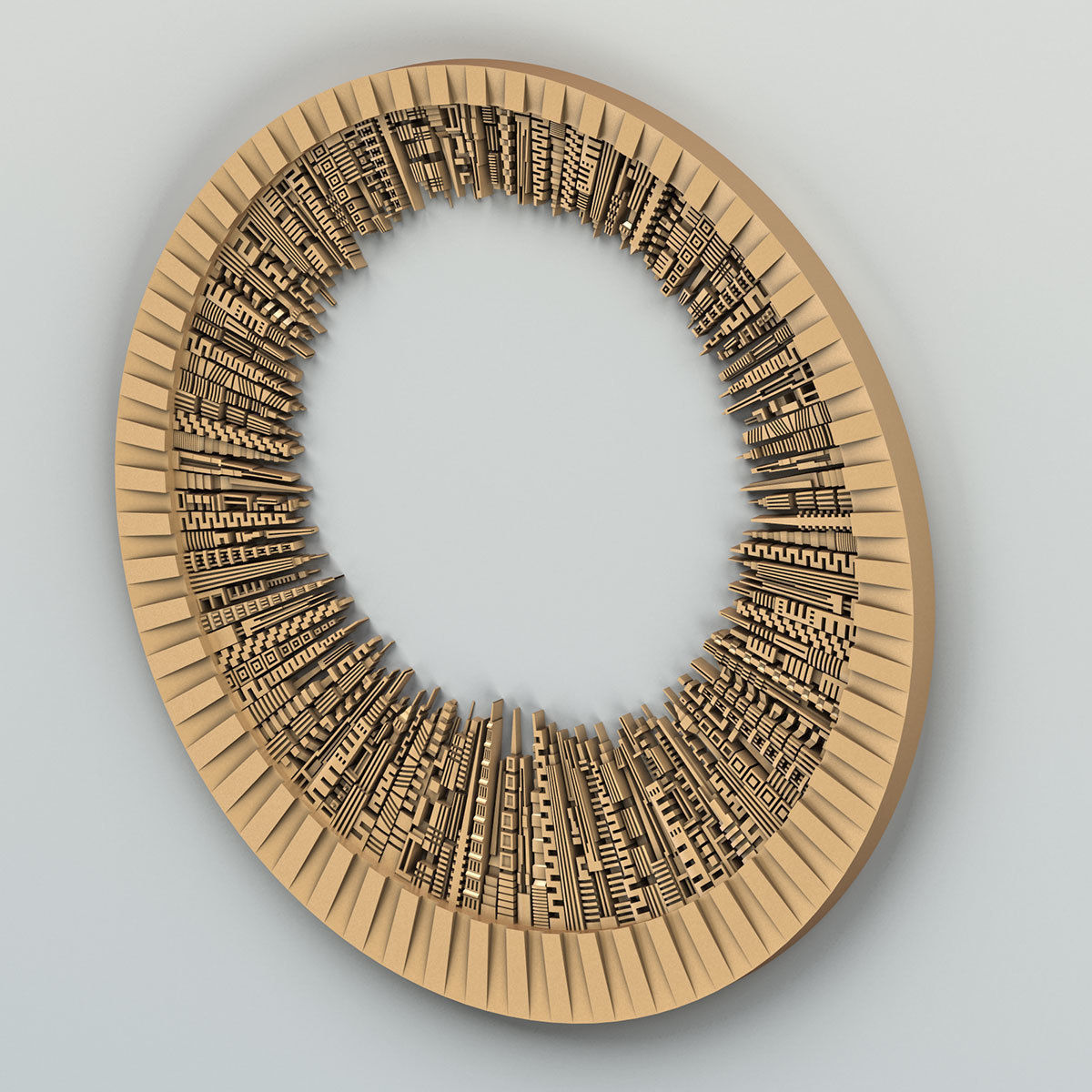 Carved decor central 040 Urban City 3D model_2