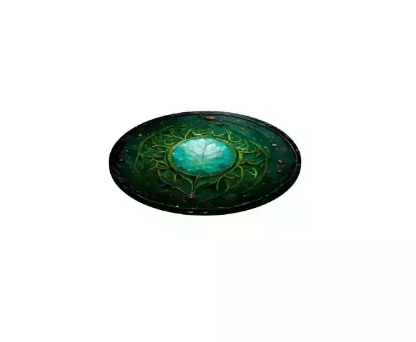 fantasy Medieval shield Low-poly 3D model