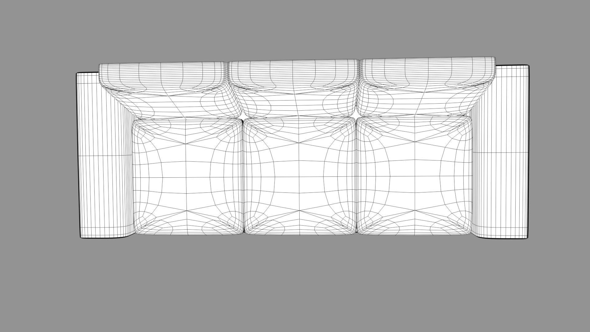 Sofa Caty 3-seater 3D model_6