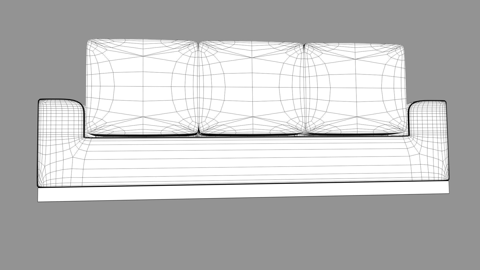 Sofa Caty 3-seater 3D model_1