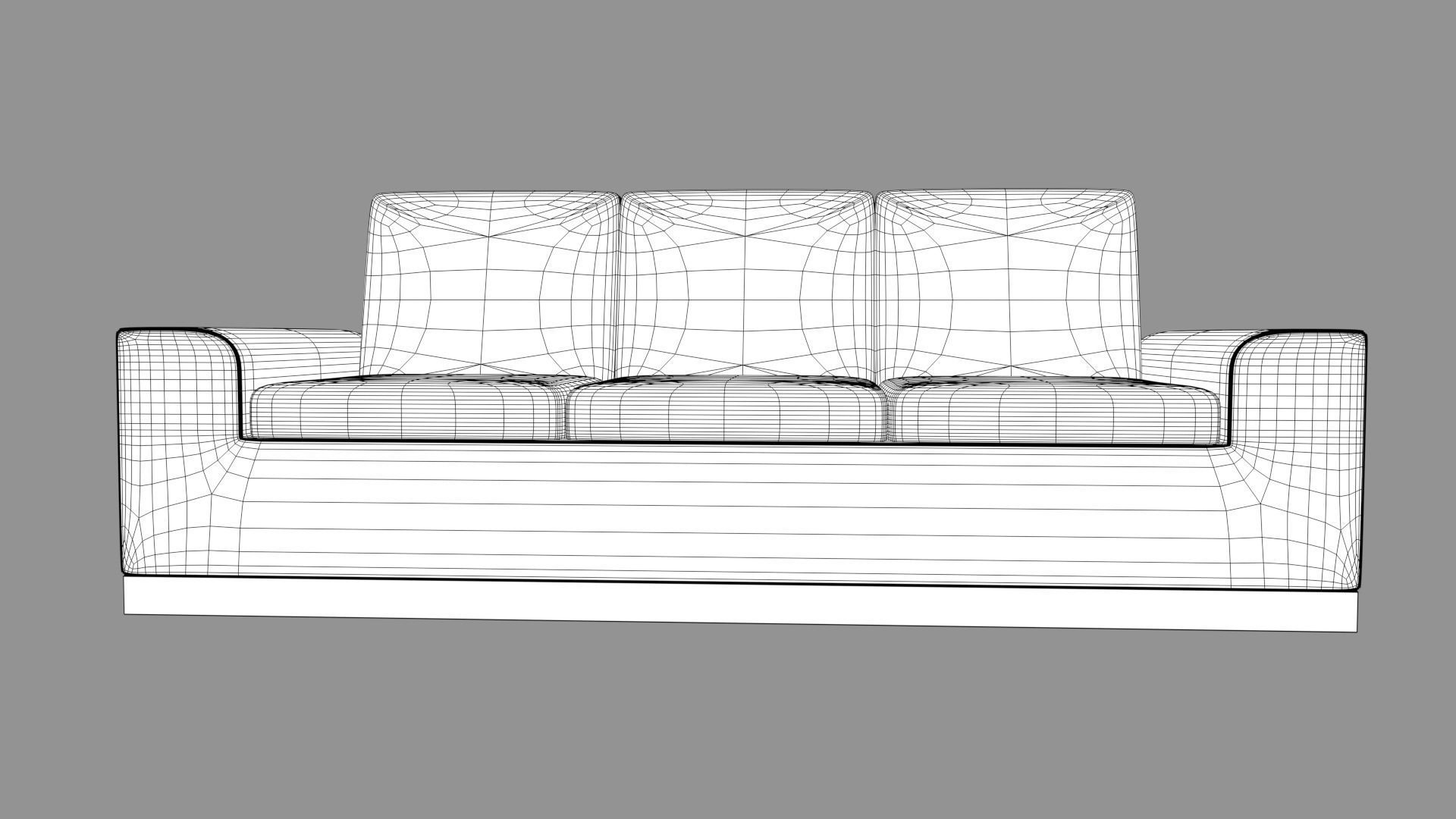 Sofa Caty 3-seater 3D model_7