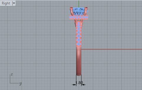Big diamond stone ring 3071 3D print model 3D print model_6