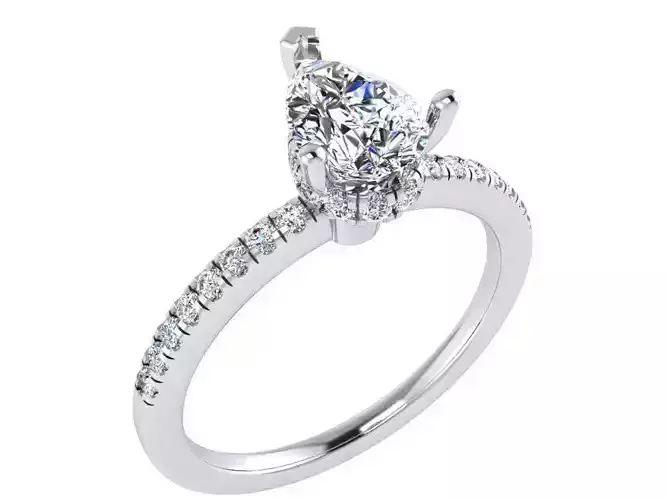 Nerrow diamond ring 3074 3D print model