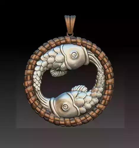 Horoscope Pisces Fish Pendant