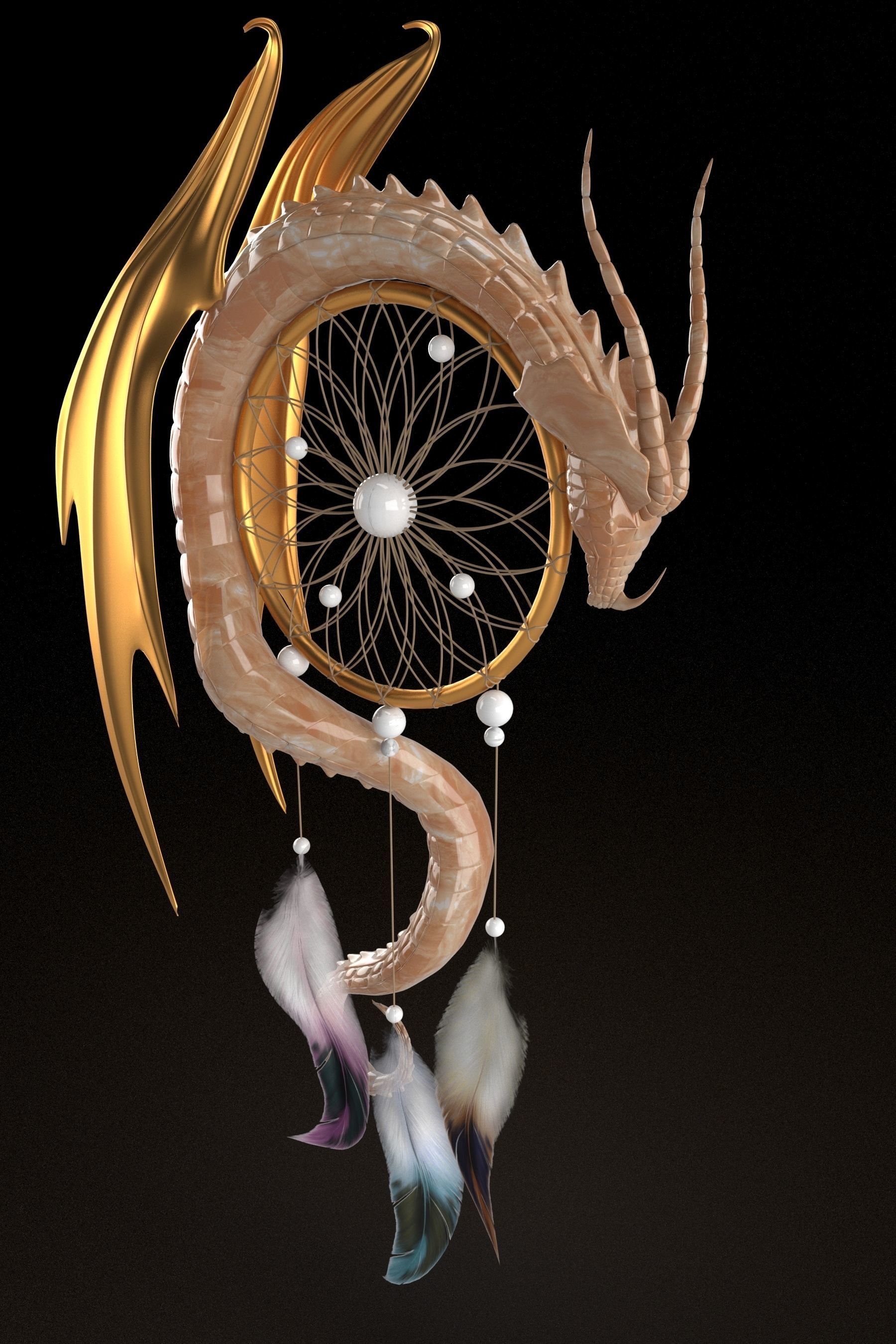 Dream cathcer 3D model_9
