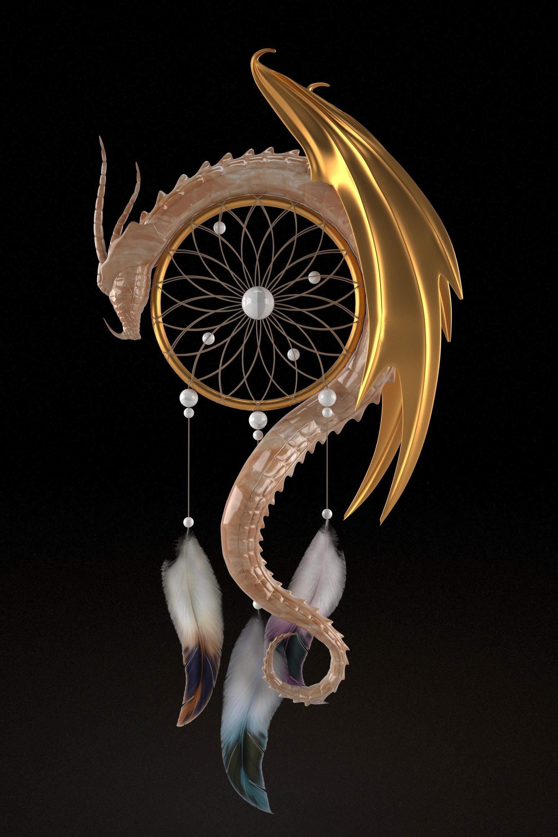 Dream cathcer 3D model_1