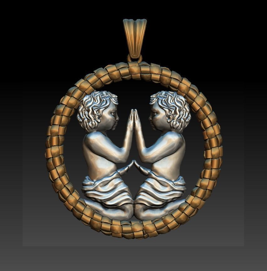 Jewellery Horoscope Signes Pack 3D model_3