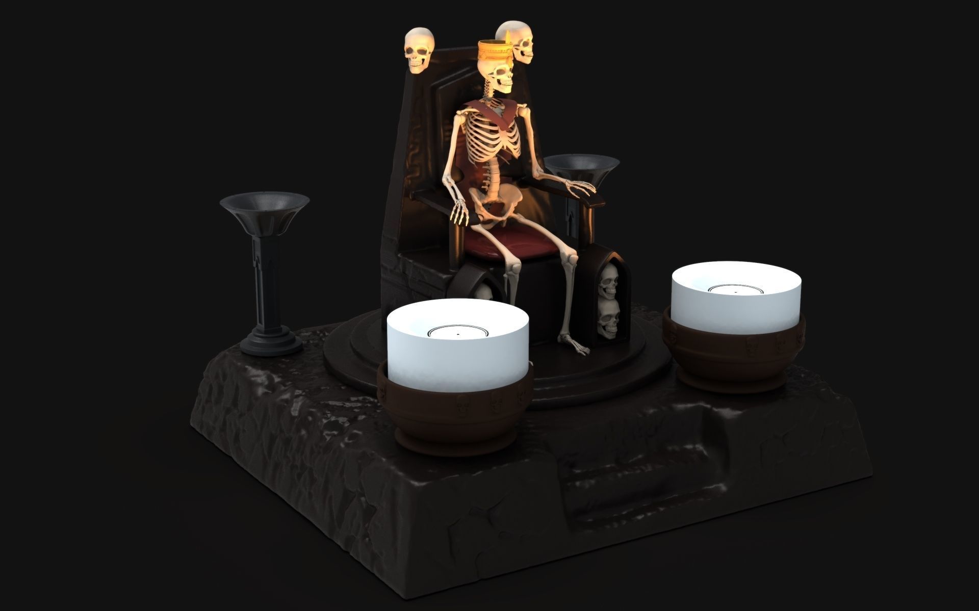 Dungeon Throne Candle Holder 3D print model_1