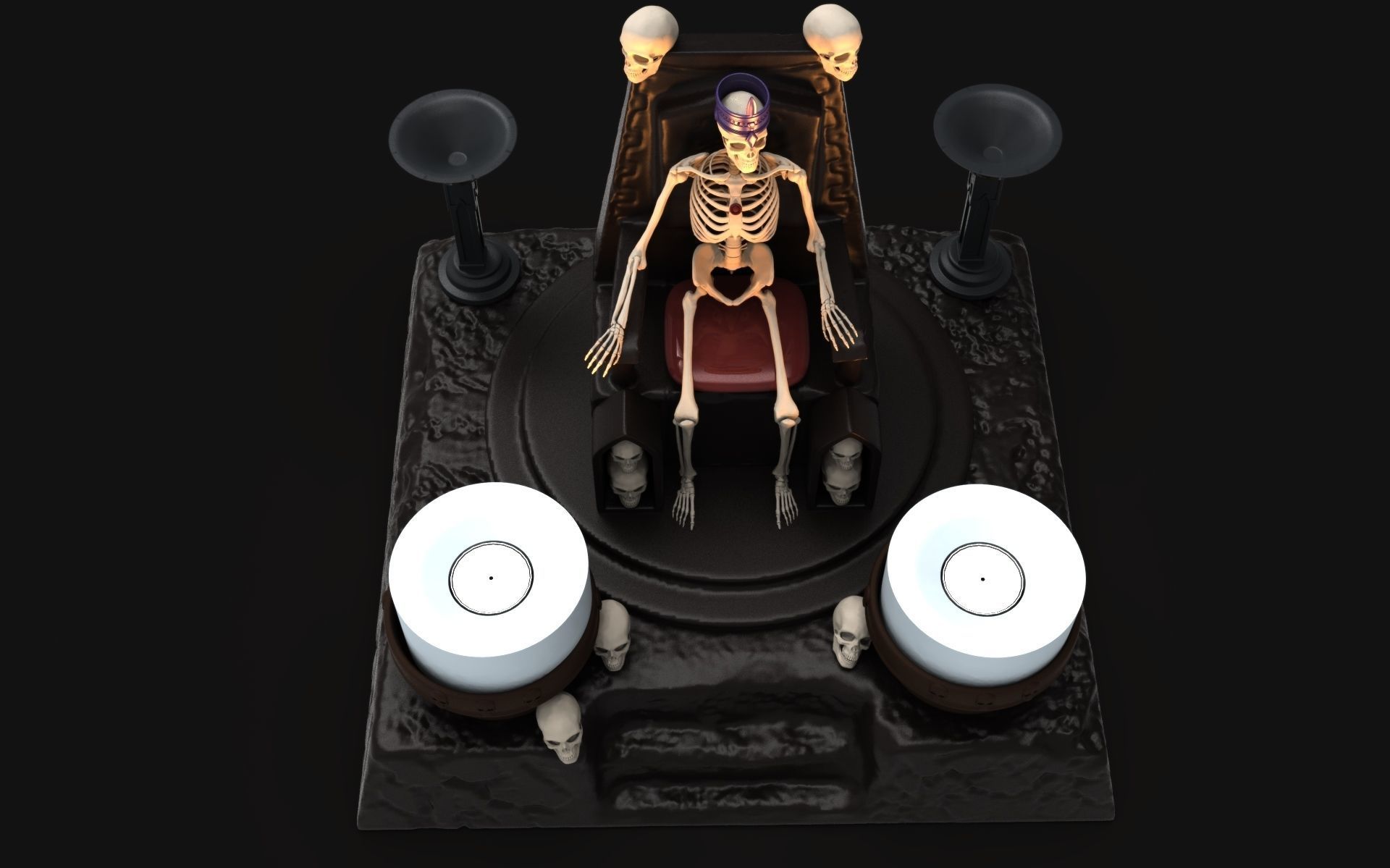 Dungeon Throne Candle Holder 3D print model_7