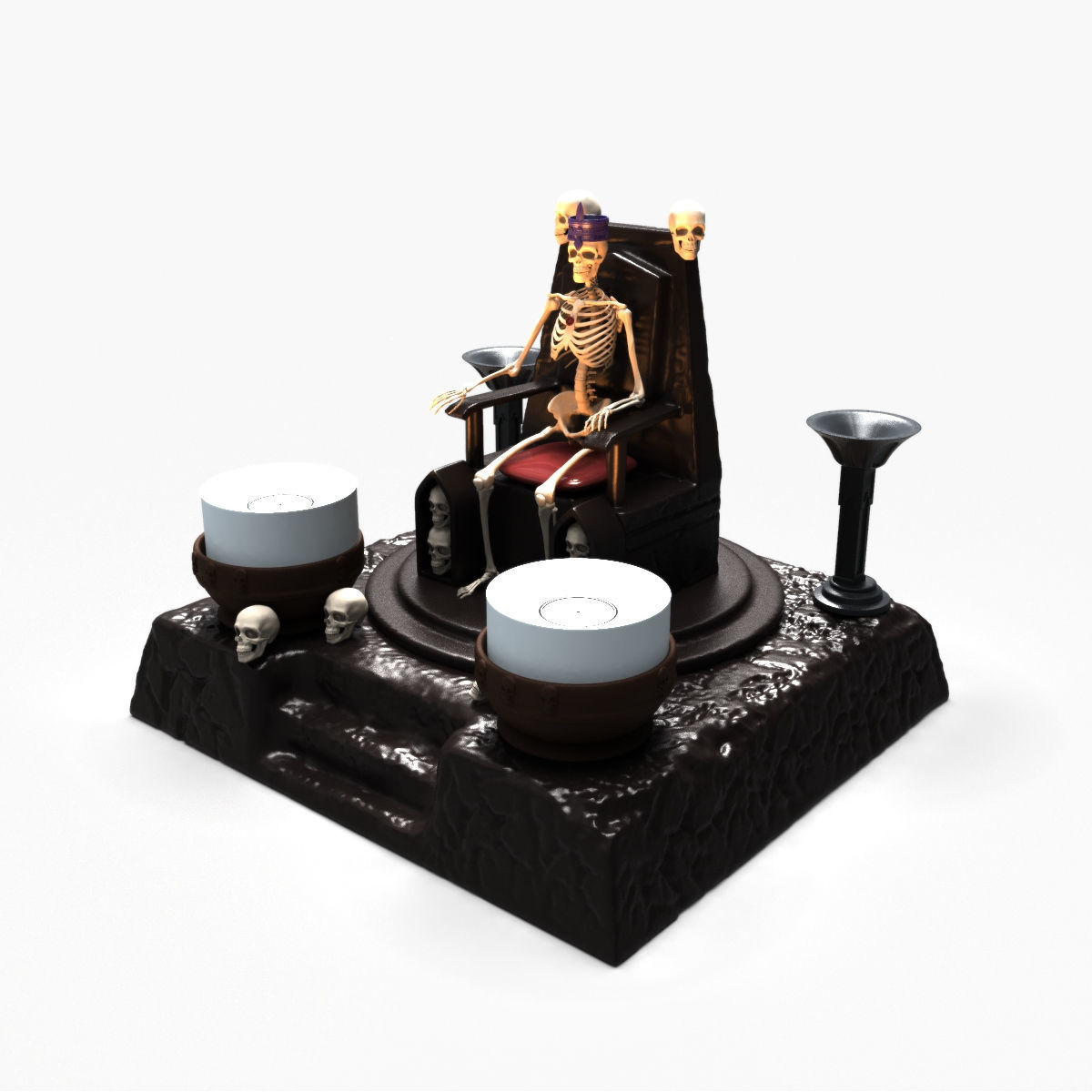 Dungeon Throne Candle Holder 3D print model_9