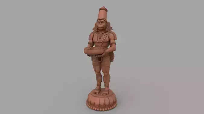 clay oil lamp hanuman