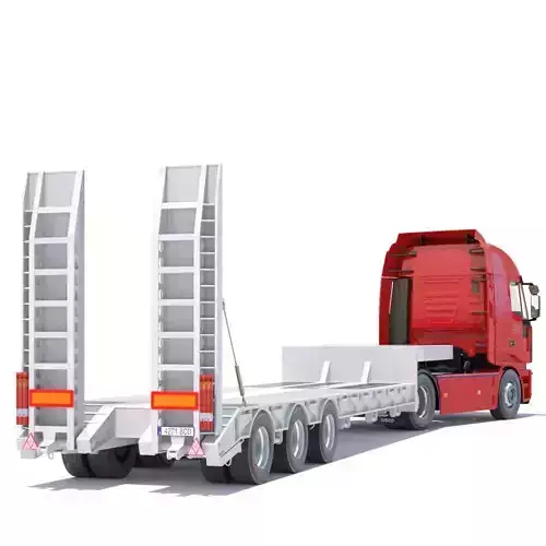Iveco Stralis with Flatbed Semitruck